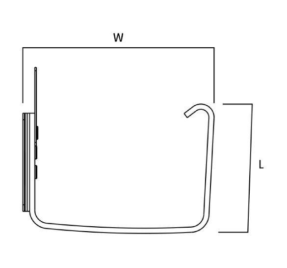 Flat Bar Butt Bracket technical details diagram
