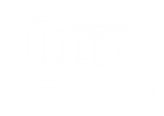 Settling Tank For Square Gutter cross-section diagram