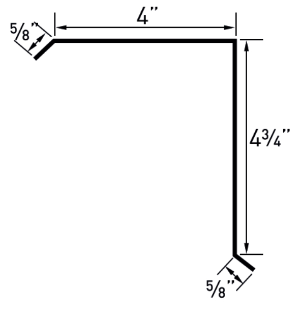 Outer Gable Flashing technical diagram