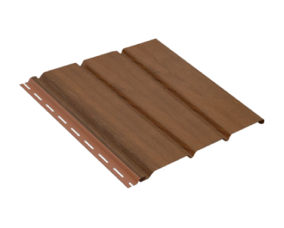 Wood-like roof soffit panels